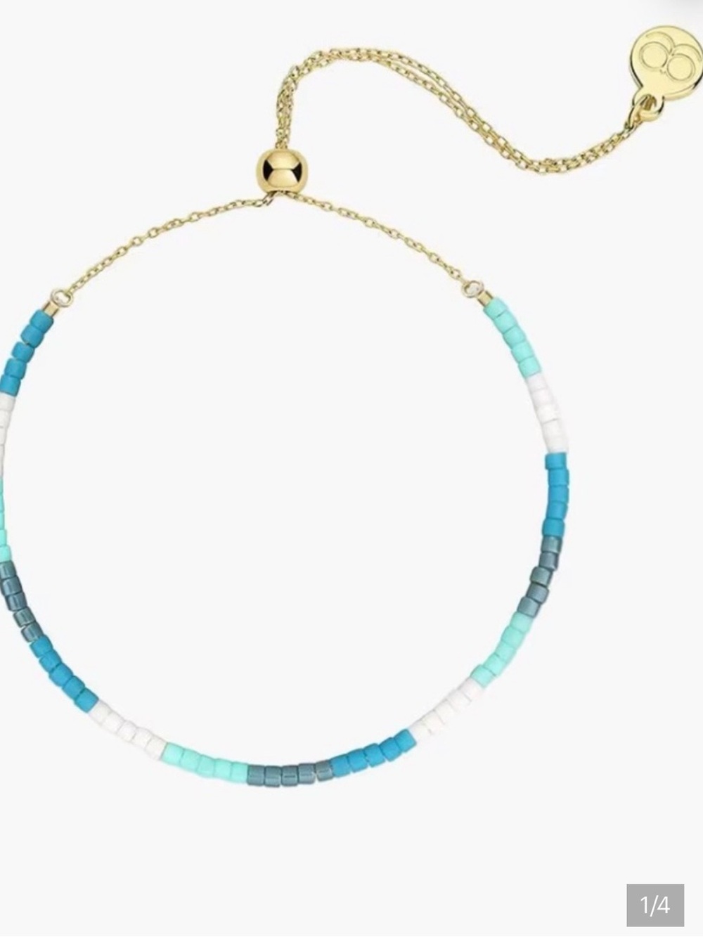 Gorjana Gigi Stripe Adjustable Bracelet In Laguna New